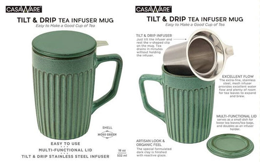 Tea Infuser Mug Shell 18oz